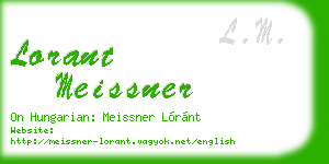 lorant meissner business card